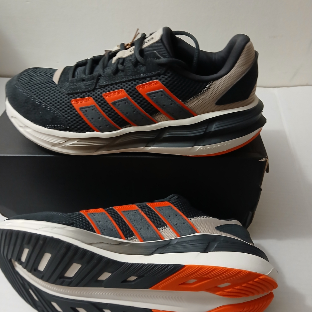 adidas Men's Black and Orange Sneakers Size 9½ New $60 - Picture 7 of 9
